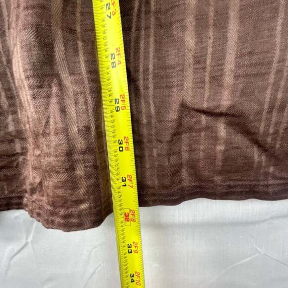 Stacy Adams Men's 2XL Short Sleeve Brown Cotton Linen Shirt - Picture 5 of 10